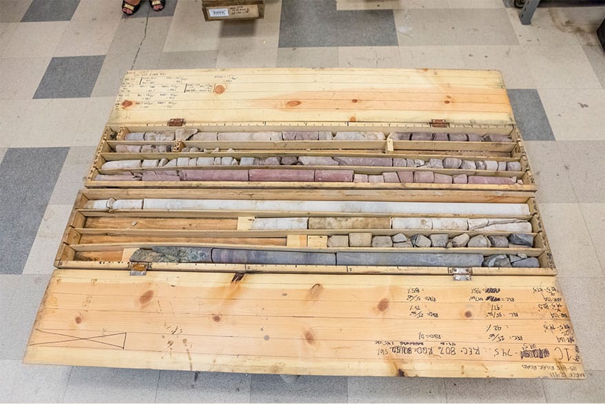 Rock core from New Jersey delivered to MRCE Laboratory for analysis and testing
