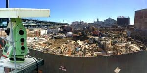 Queens Plaza Redevelopment excavation for foundation design including instrumentation to monitor vibration and movement